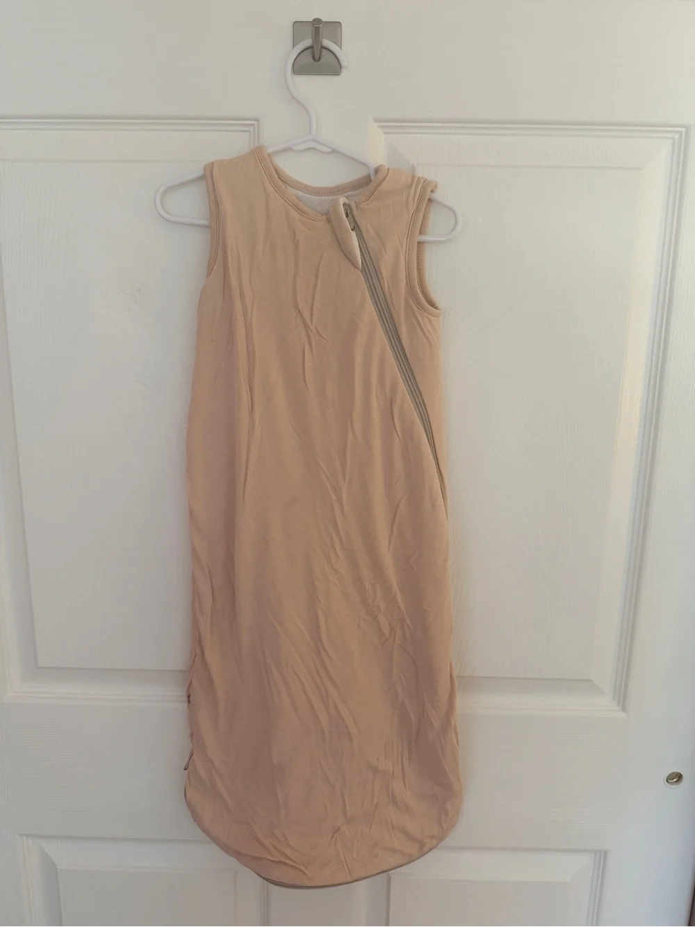 Kyte BABY Sleeveless Diagonal-Zip Sleep Sack in Oat